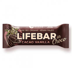 Végami vous propose : Lifebar inchoco éclats de cacao vanille 40g - bio