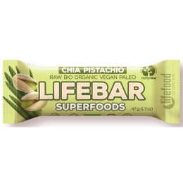 Un Monde Vegan vous propose : Lifebar + chia pistache 47g - bio
