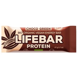Un Monde Vegan vous propose : Lifebar + chocolat protéine verte 47g - bio